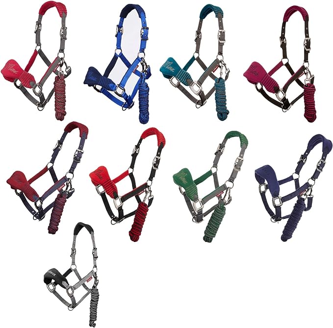 LeMieux Vogue Fleece Headcollar - Halter & Leadrope - Extra Padding, Adjustable at Curb and Poll Strap