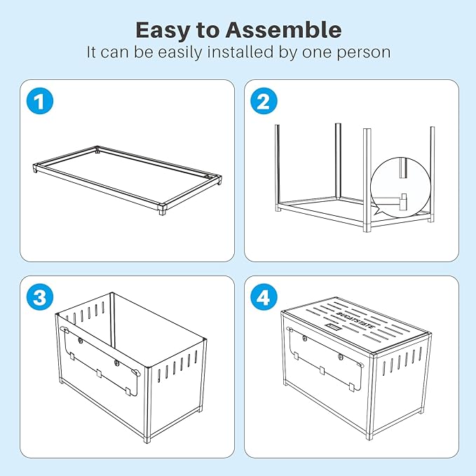 BUCATSTATE Hamster Cage Metal 2.0 - Small Animal Habitats Large Stackable with Top Access Easy Assemble 31.4L*17.6W*20H Inches Dwarf Syrian Hamster House for Guinea Pig, Gerbil (552sq inch Black)
