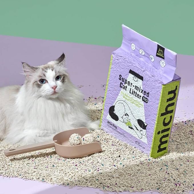 Tofu Cat Litter Natural Clumping Tofu Cat Litter 5.5lb/88oz 5 Scents (Watermelon + Mixed, 2 Pack)