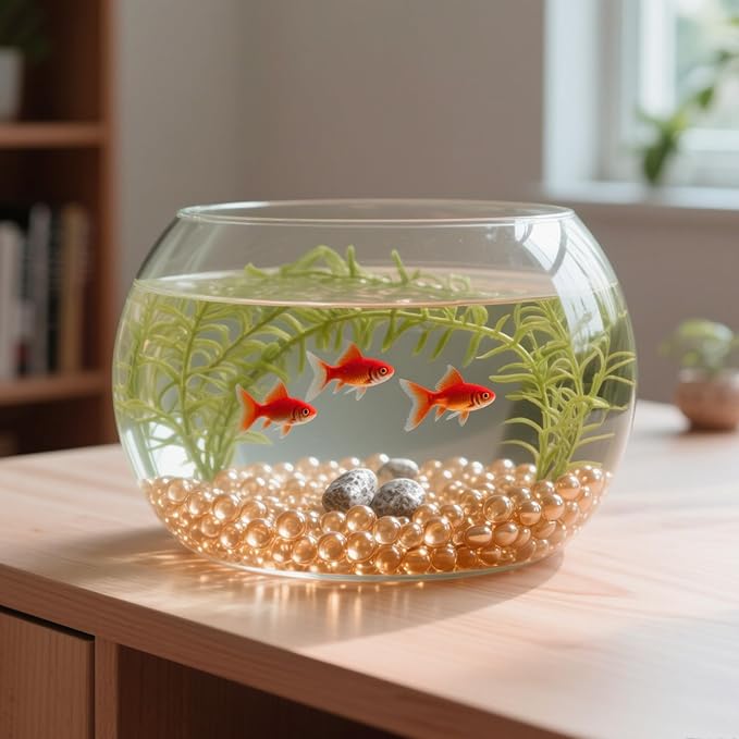 0.96LB Glass Beads Vase Filler Aquarium Gravel Decor Flat Glass Marbles Gems Pebbles Fish Tank Rocks Home Decorative Art Craft - Champagne