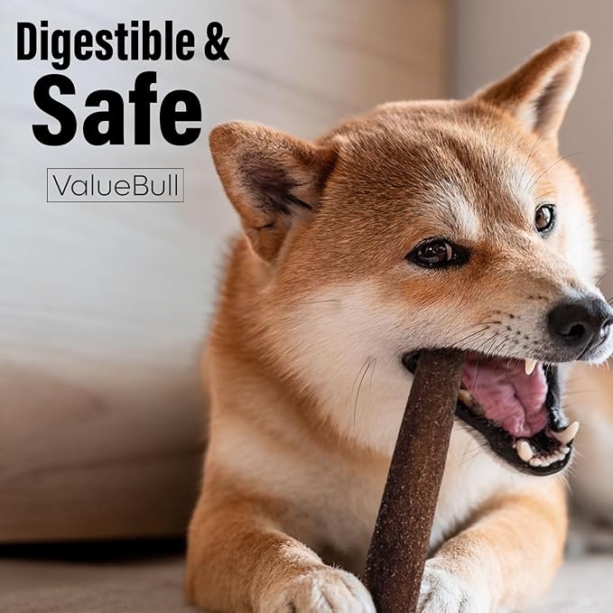 ValueBull Collagen Sticks for Dogs, 12 Inch Thick Chews, Natural Long-Lasting Dog Treats, 25 Count - Supports Joints, Skin & Coat with Chondroitin & Glucosamine