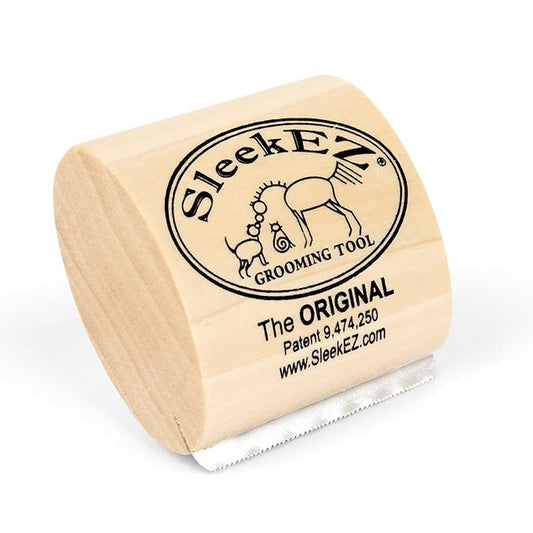 SleekEZ Cat Brush for Shedding & Cat Brushes for Indoor Cats | Pet Brush for Cats | Grooming Tool | Works for Short & Long Haired Pets | Great for All Fur Types | Made in USA | 1 pack | 2.5 inch