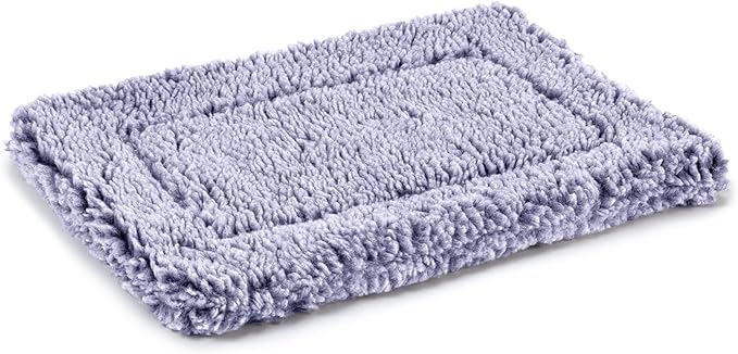 Stoutwool Indestructible Dog Bed - Fluffy Chew Proof Dog Crate Pad - Tough Kennel Pad for Aggressive Chewers - Washable, Ideal for Toy Breeds & Fits 18-Inch Crate - 17"x11", Jacaranda