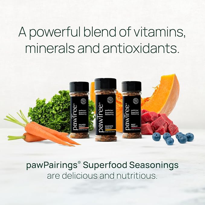 pawTree Healthy Food Toppers for Dogs & Cats - Appetite Booster with Freeze-Dried Proteins. Delicious Pet Food Seasonings and Flavor Enhancer for Picky Eaters & Appetite Stimulation (Beef)