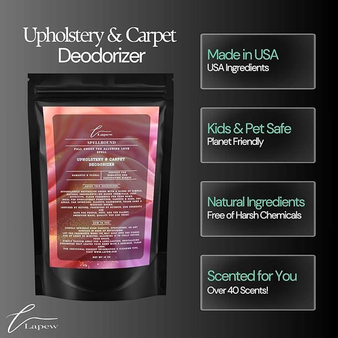 Spellbound Carpet Freshener Powder: Powerful Odor Eliminator for Home, Upholstery Deodorizer, Carpet Deodorizer, Pet Urine, Cat Litter Box - Spellbound Fragrance
