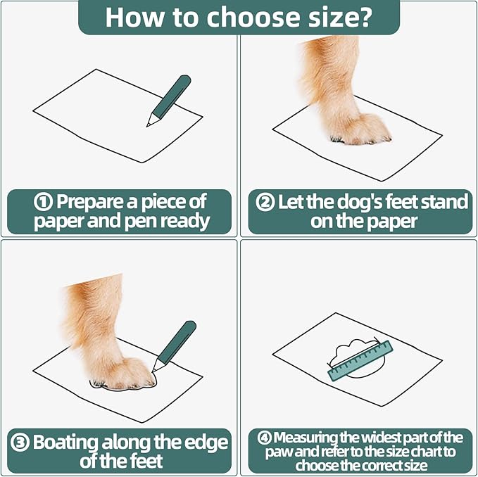 Hcpet Dog Shoes, Dog Boots for Large Dogs, Waterproof Dog Booties Paw Protector for Summer Hot Pavement, Winter Snowy Day, Outdoor Walking, Indoor Hardfloors Anti Slip Sole Black Size 6