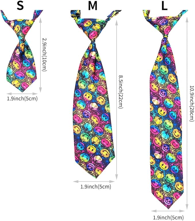 PET SHOW 10pcs Halloween Medium Dog Ties Neckties for Large Dogs Adjustable Holiday Grooming Accessories Neck Ties Bowties Girl Boy Festival Costumes Assorted Puppies Cats Party Favor