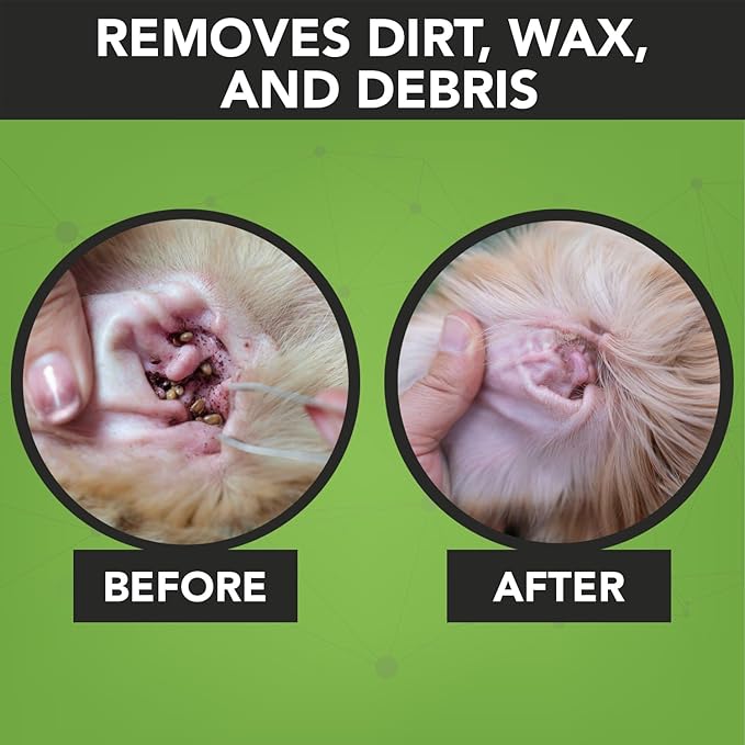 NOVEHA - Dog Ear Cleaner Wipes, Daily Ear Cleaner for Dogs & Cats - Stop Ear Itching with Aloe, Eucalyptus & Witch Hazel Ear Wipes for Dogs - for Odor Control, Dirt and Wax Removal, Unscented (150 Ct)