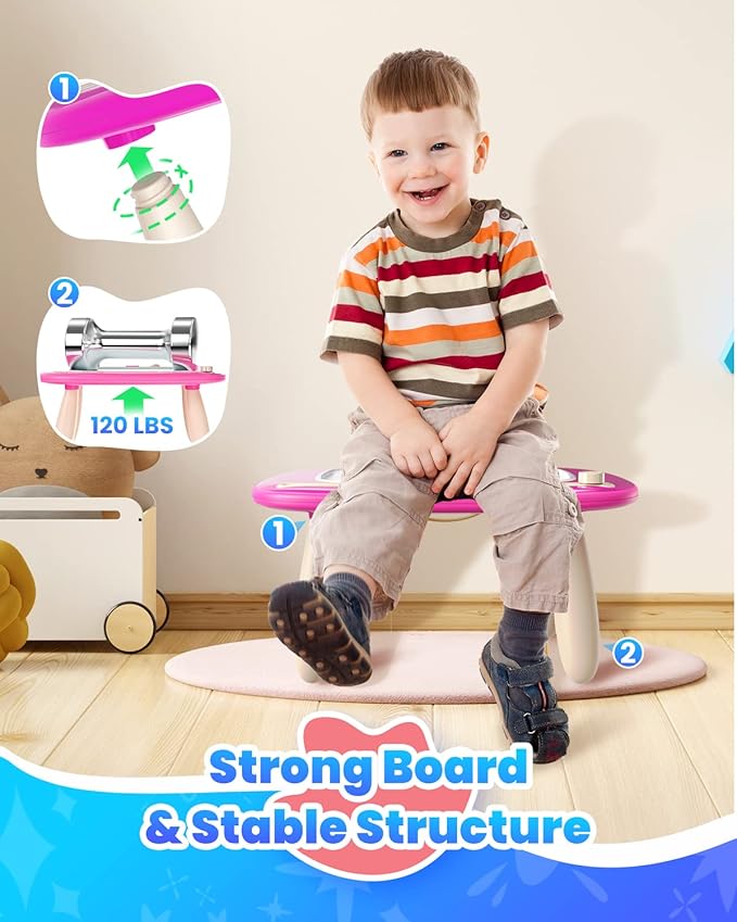 Magnetic Drawing Board, Toddler Girl Toy for 1-2 Year Old, Doodle Board Pad Learning and Educational Kids Toy for 1 2 3 Year Old Baby Girl Birthday Deep Pink