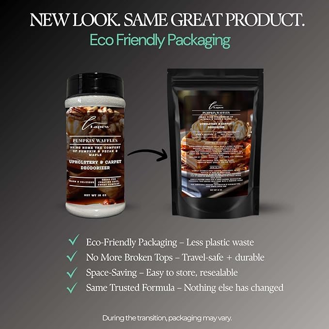 Pumpkin Waffles Carpet Freshener Powder: Powerful Odor Eliminator for Home, Upholstery Deodorizer, Carpet Deodorizer, Pet Urine, Cat Litter Box - Pumpkin Pecan Waffles Fragrance.