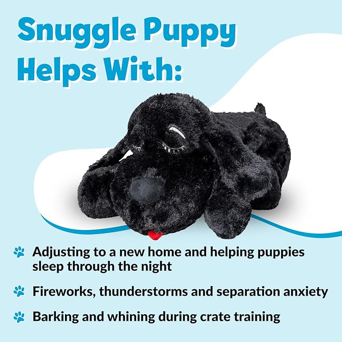 Original Snuggle Puppy Toys - Heartbeat Puppy for Dogs - Pet Anxiety Relief and Calming Aid - Comfort Dog Toys for Behavioral Training