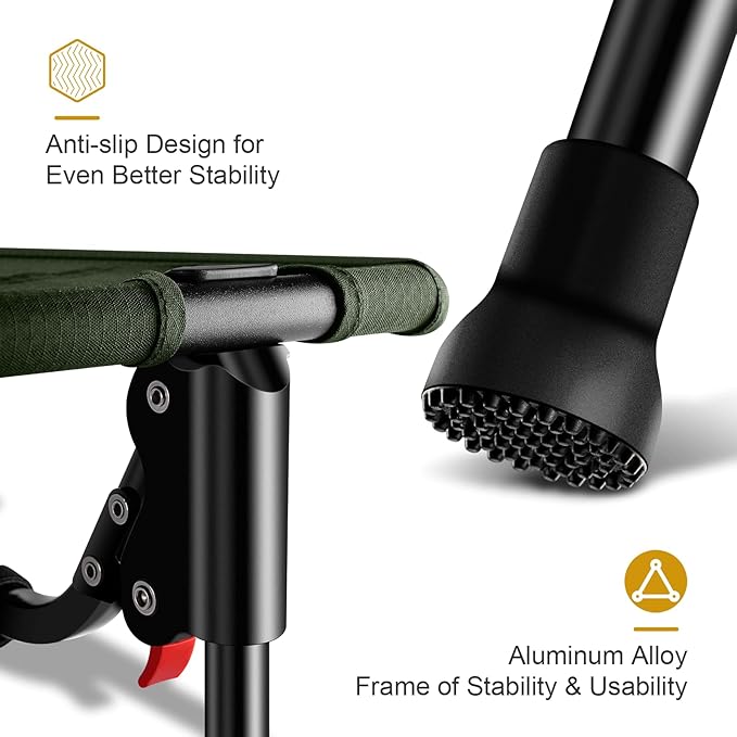 ONETIGRIS Elevated Dog Bed, Outdoor Dog Cod Large Raised Dogs Bed with Chew Proof Mesh, No-Slip Portable Dogs Cot Bed for Indoor & Outdoor Portable (Green, Large)