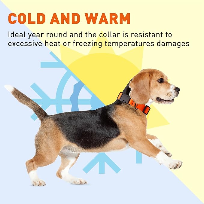 Dogline Biothane Waterproof Dog Collar with Quick Release Buckle Strong Coated Nylon Webbing with Odor- Proof for Easy Care Easy to Clean Fits Small Medium Large Dogs, Orange 5/8" W 9-14" L