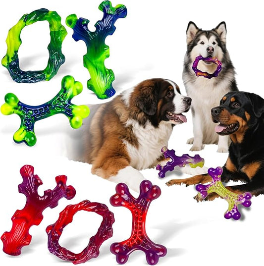 9-Pack Indestructible Dog Toys for Aggressive Chewers, Durable Chew Toys for Large Dogs, Dog Toy for Aggressive Chewer Large Breed, A Super Set for Happiness for All Dogs