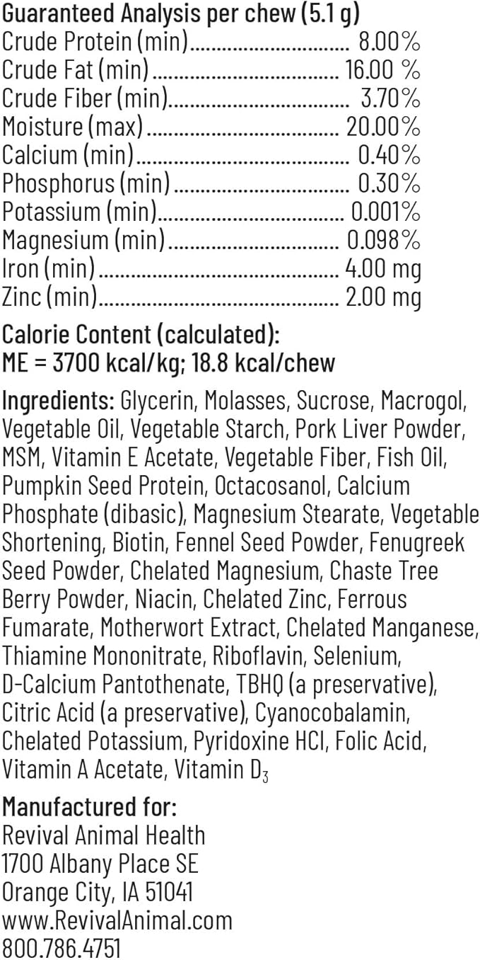 Breeder's Edge Oxy Momma- Nursing & Recovery Supplement- for Medium & Large Dogs- 40ct Soft Chews