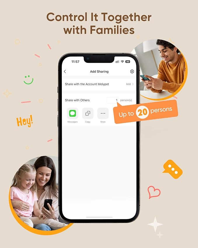 Automatic Cat Feeder 2 Cats - 5G WiFi Pet Feeder with APP Control, 6L Dry Food Dog Feeder with Blockage Alarms, 1-10 Meals Per Day