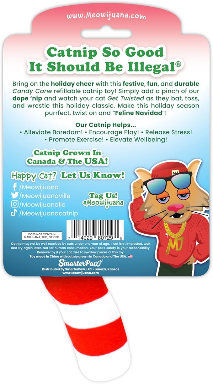 Meowijuana | Get Twisted Bundle | Get Twisted Stocking and Winter Lift | Promotes Play and Cat Health | Includes Organic Catnip | Feline and Cat Lover Approved