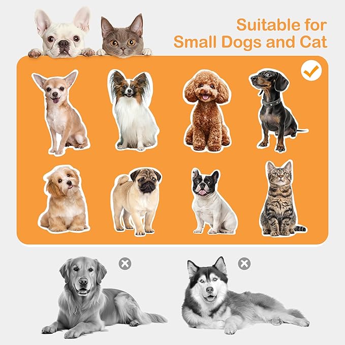 Dog Ramp Doggie Stairs with Seat Mate,Puppy Chair Get on High Bed Couch Office Window Perch,Non Slip Dachshunds Foldable Ladder,Pet Doggy Step for Small Old Dogs,Chihuahua Cat Platform Grey