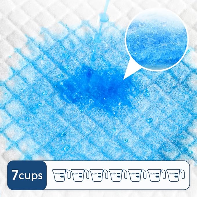 Quilocare 100 Count 28” x 34” XXL Puppy Pads, Super Absorbent Leakproof Extra Large Pee Pads for Dogs, Disposable Dog Training Pads