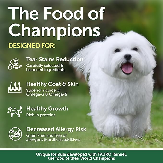 Nature's Protection Superior Care White Dogs Rice Based Dry Dog Food - High Protein, Tear Stain Dog Food for Small & Mini Breeds Light Coated Adult Dogs, Fresh Pet Meal, Lamb and Rice, 22 lb