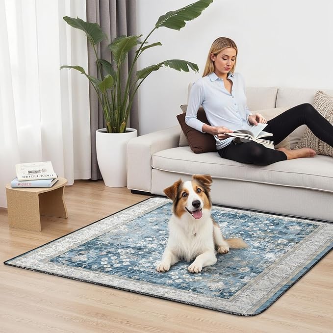 Washable Pee Pads for Dogs 2 Pack, Absorbent Reusable Puppy Pads Waterproof, Leakproof & Non-Slip Whelping Pad, Potty Training Pads for Dogs Playpen Mat 48x48