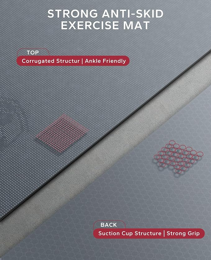 HAPBEAR Extra Large Exercise Mat-7'x5'/6'x8'/6'x9'/6'x10'/6'x12'x8mm(1/3 inch),Non-Slip, Ultra Durable, Thick Workout Mats for Home Gym Flooring Cardio, Yoga Mats for Fitness, High-Density Exercise Mat, Shoes-Friendly