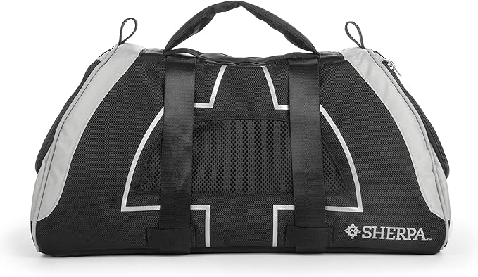 Sherpa Forma Frame Crash-Tested Travel Pet Carrier, Airline Approved & Guaranteed On Board - Black, Medium