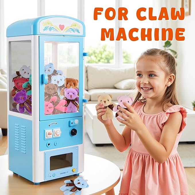 Sofier 12 Packs Mini Stuffed Animals Bulk Cute Plush Bear Toys Party Favors for Kids Treasure Box Toys Classroom Claw Machine Key Chains Prizes Small Valentine Halloween