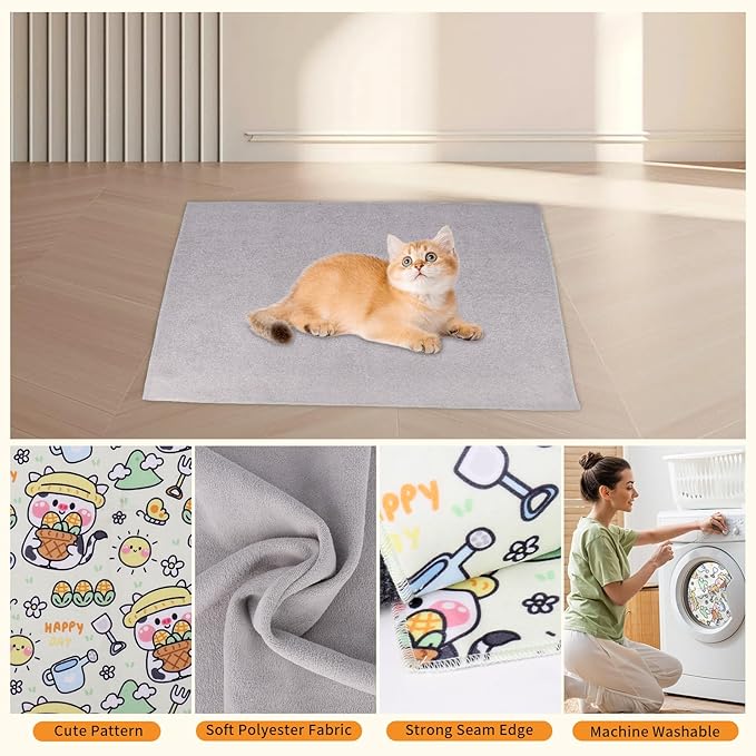 Cat Wrap for Grooming,Cat Wrap for Cutting Nails,Self-Adherent Soft Cat Blanket，Restrain the Cat to Keep Calm,Anti-Bite, Anti-Scratch, Wrap anti-Escape Grooming Bags for Cats ( within 16lbs)