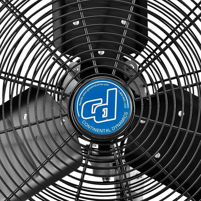 Continental Dynamics CD Premium 30" Oscillating Wall Mount Fan, TEFC Motor, 11,500 CFM, 1/2 HP