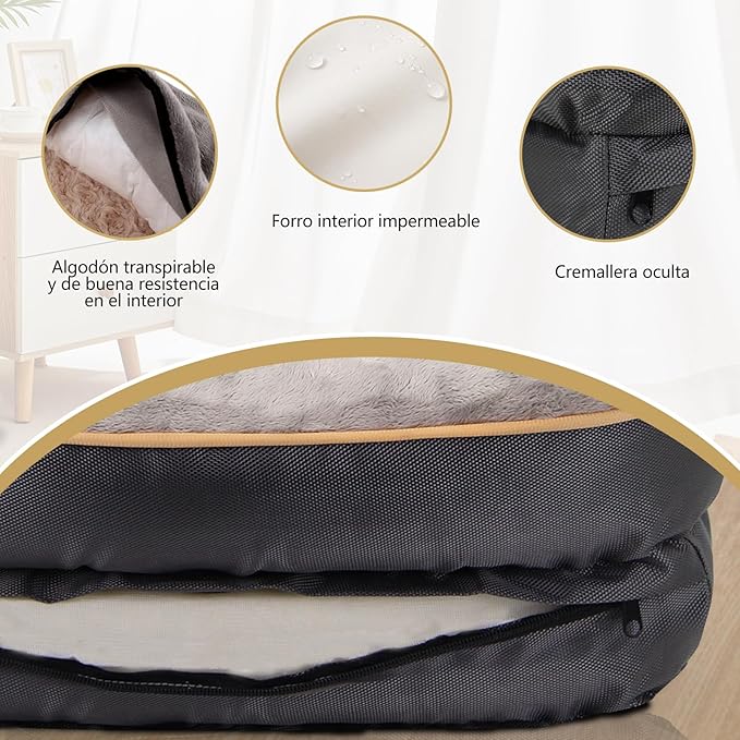 JOYELF Medium Memory Foam Dog Bed Orthopedic Dog Bed & Sofa with Removable Washable Cover and Squeaker Toy as Gift