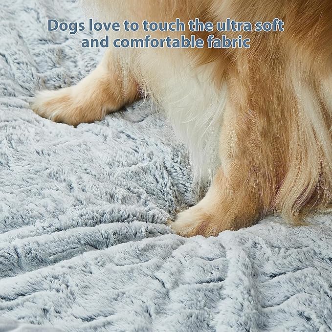 WNPETHOME Giant Dog Bed, Washable Dog Couch with Removable Waterproof Cover, Orthopedic Large Pet Sofa Bed with Bolster Sides for Sleeping
