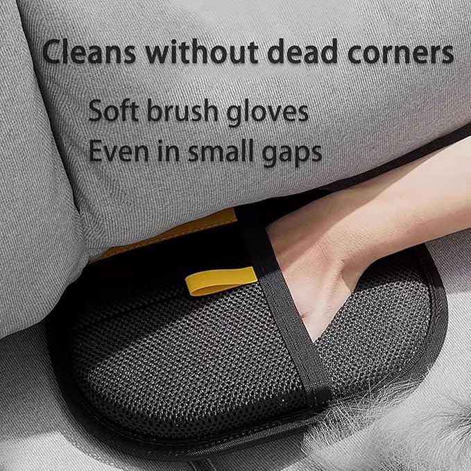 2 Pcs Pet Hair Remover Glove, 2025 Upgrade Reusable Double Sided Electrostatic Gloves Pet Hair Remover, Washable Pet Grooming Gloves for Couch, Furniture, Carpet, Car Seat (2Pcs)