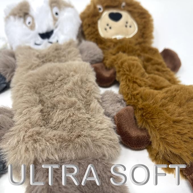 Jalousie 5 Pack Stuffingless Dog Crinkle Paper Toys Dog Toy Dog w/Durable Liner No Stuffing Dog Toy - Dog Toys for Pets Dogs No Stuffing Dog Crinkle Sound Toy for Medium Large Dogs