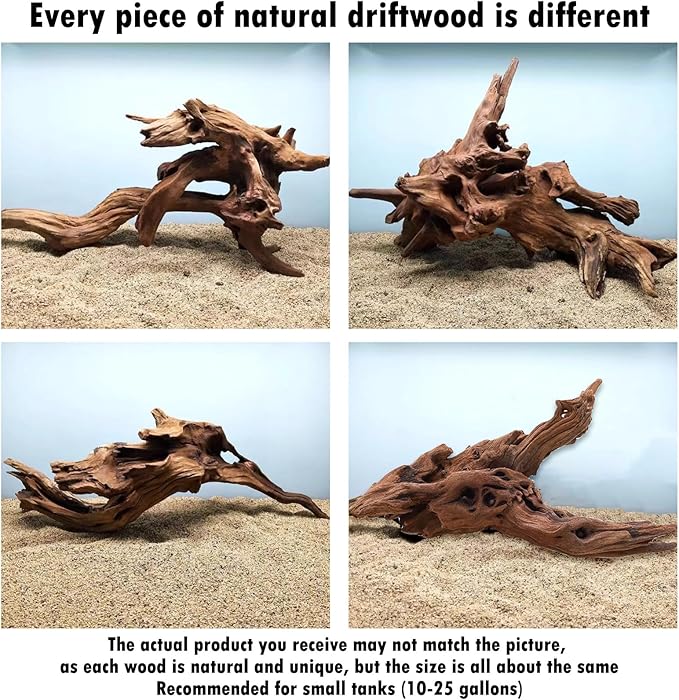 Hamiledyi Reptile Driftwood Decoration Natural Coral Driftwood Branches for Aquarium Reptiles Trunk Log Ornament Bendable Jungle Climbing Vines Decor for Bearded Dragon Lizad Amphibian Fish Tank