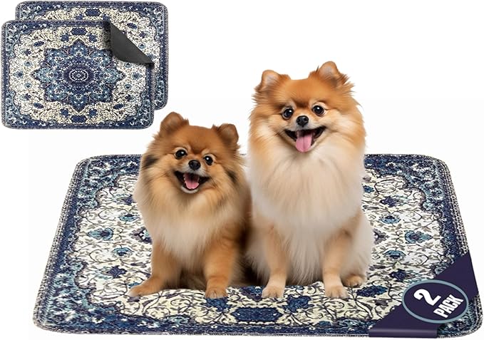 Washable Pee Pads for Dogs - Super Absorbent Reusable Puppy Training Pads - 100% Waterproof, Leak-Proof & Non-Slip Whelping Pads for Pet Housebreaking
