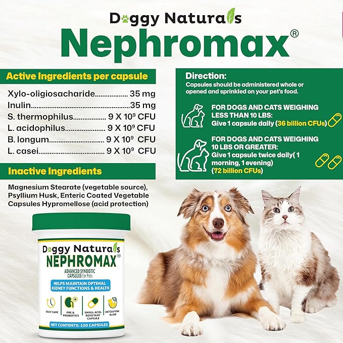 NEPHROMAX™ Synbiotic Capsules Dogs Cats 240