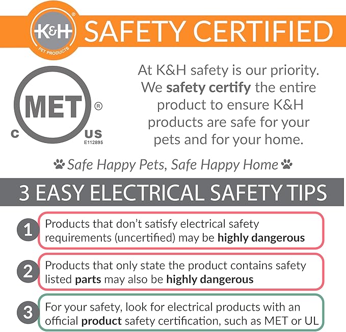 K&H Pet Products Bed Warmer - Automatic Temperature, Safety Listed - Extra-Large 25.5" x 15.75" (Pack of 12)