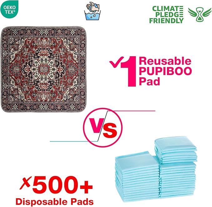 Washable Pee Pads for Dogs - Super Absorbent Reusable Puppy Training Pads - 100% Waterproof, Leak-Proof & Non-Slip Whelping Pads for Pet Housebreaking