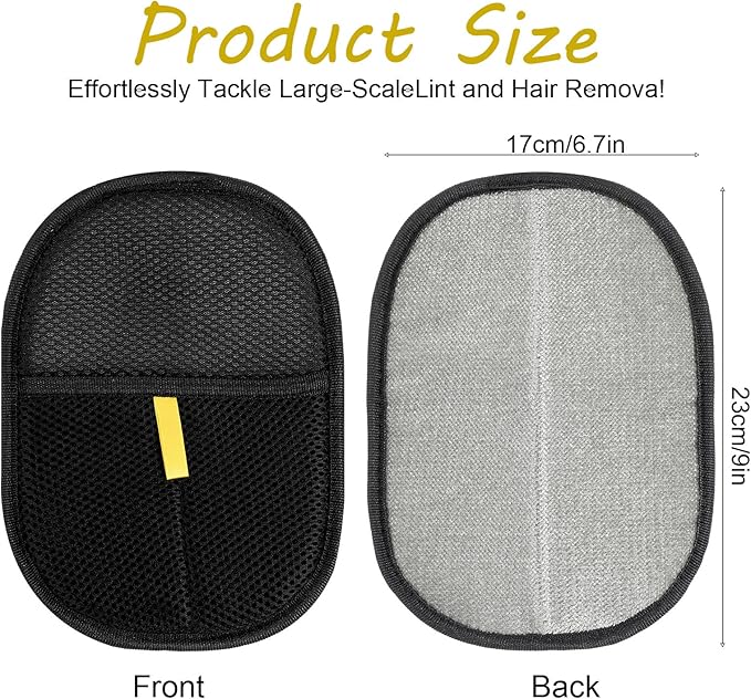 2Pcs Pet Hair Removal Gloves, Reusable Pet Cat Dog Hair Removal Grooming Gloves, Electrostatic Cat Grooming Glovee for Hairs Removals, for Couch, Furniture, Carpet, Car Seat