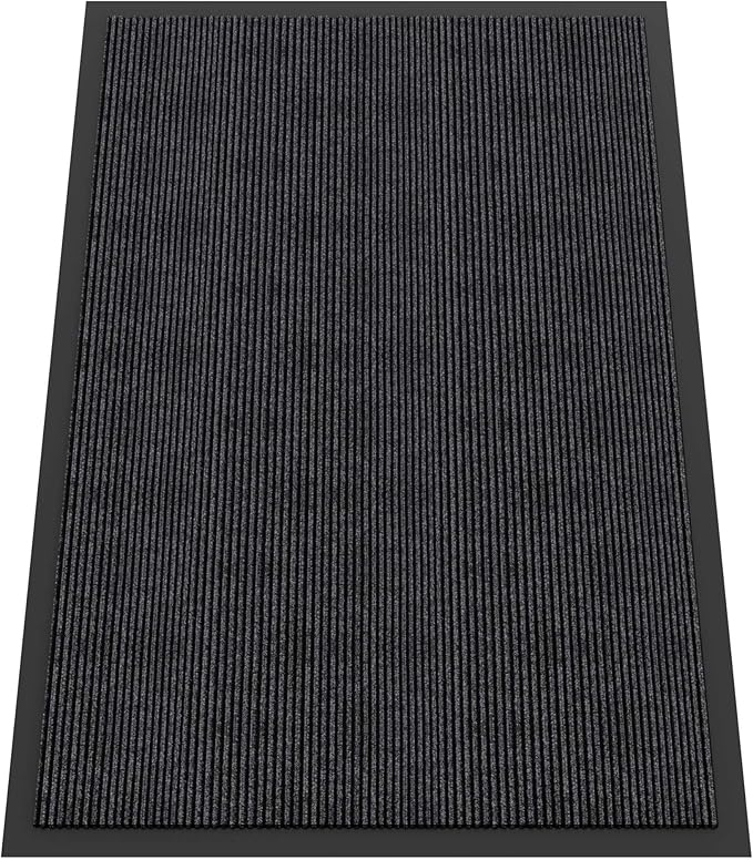 Indoor Outdoor Door Mat, 6’ x 4' Doormat for Entryway, Rubber Backing Non Slip Front Door Mat Outside Entrance, Super Absorbent Commercial Floor Mat for Home Office