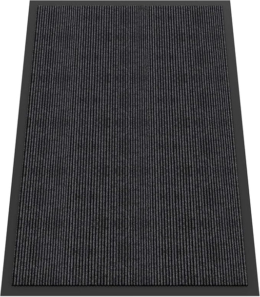 Indoor Outdoor Door Mat, 6’ x 4' Doormat for Entryway, Rubber Backing Non Slip Front Door Mat Outside Entrance, Super Absorbent Commercial Floor Mat for Home Office