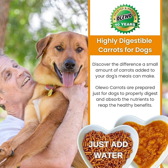 Olewo Starter Bundle Original Carrots & Red Beets - Fiber for Dogs, Digestive Dog Food Topper, Natural Anti Itch, Whole Food Dog Multivitamin - 1lb Each (2lbs Total)