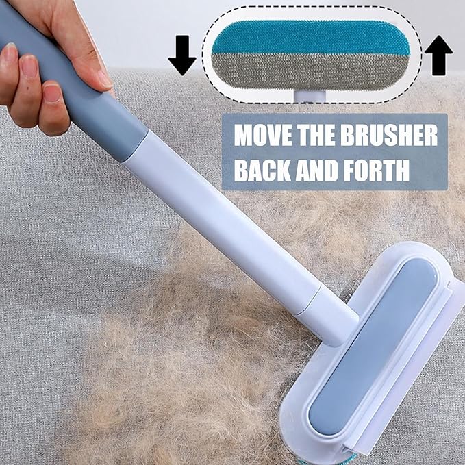 Multifunctional Pet Hair Remover/Window Screen Cleaner for Laundry Reusable Washable Lint Brush for Furniture Hair Complete 4 in 1 14.9Inch Cat Hair Remover Effective on Carpets Car Seats Bedding