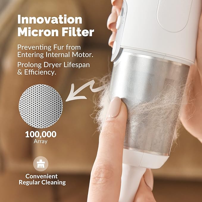 Jellyfish Dog Dryer for Pet Grooming,Handheld 1.21lb Lightweight Dog Hair Dryer 2 Speeds 4 Temp,Portable High Velocity Dog Blow Dryer for Trave Home