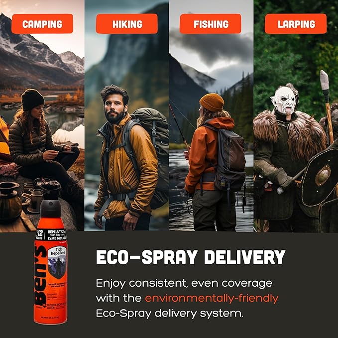 Ben's Tick Repellent - Tick, Mosquito & Insect Repellent Spray for Adults & Children - Bug Spray with 20% Picaridin - Offers 12 Hours of Protection - 6 fl oz (Pack of 3)