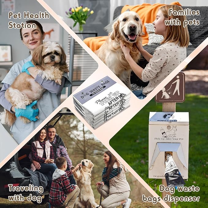 Ireer 1000 Pcs Thick Header Dog Waste Bags Bulk Dog Poop Station Refills Pet Waste Bags Thicker Leakproof Disposal No More Warm Yuck Feeling for Home Outdoor Parks Communities Hoas