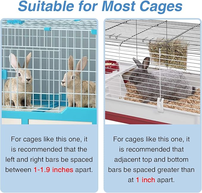 kathson 2Pcs Rabbit Water Bottle 17 OZ Bunny Hanging Water Fountain Automatic Guinea Pig Water Dispenser No Leak Drinking Feeder for Bunny Chinchilla Hamsters Cat Dog Small Animals(Grey)