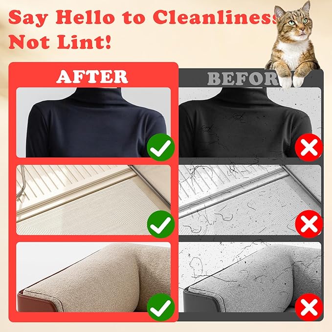 Pet Hair Removal Glove, 2 Pcs New Upgrade Electrostatic Gloves Pet Hair, Remover Grooming Glove for Cat & Dog Hair Remover for Couch, Furniture, Curtain