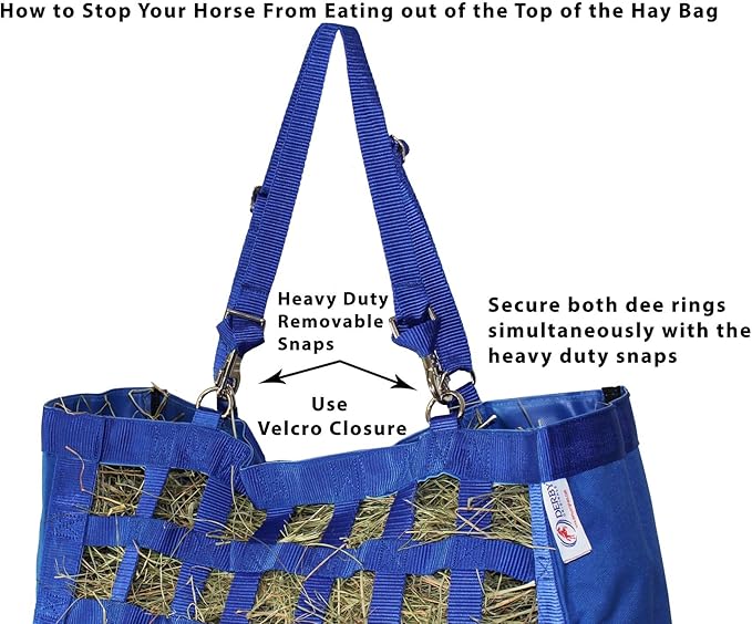 Derby Originals Front Web Slow Feeder Horse Hay Bag Super Tough Bottom with 6 Month Warranty